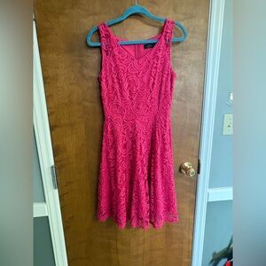 Elegant Pink Lace Dress